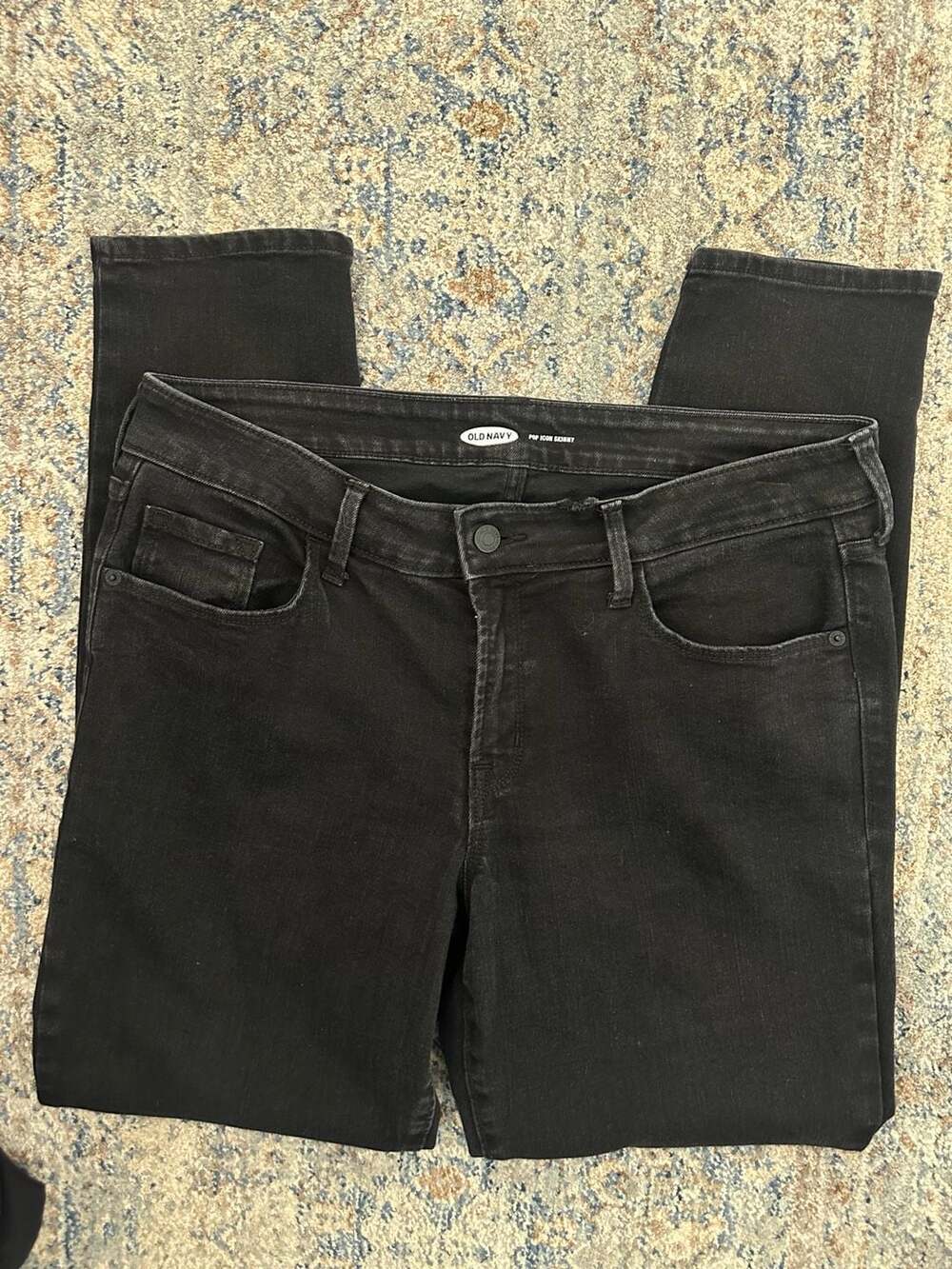 Old Navy Rockstar Women's Size 25x40 Super Skinny High Rise Black Jeans